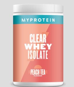 Myprotein Isolate Peach Tea.