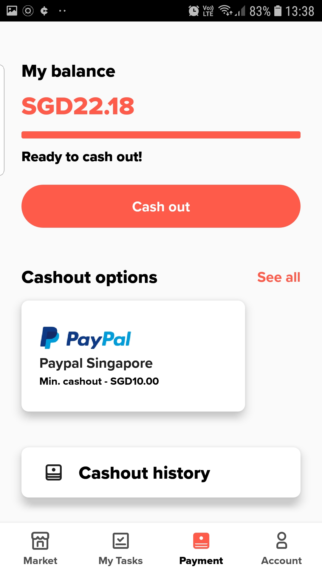 Online Earnings Cash Out